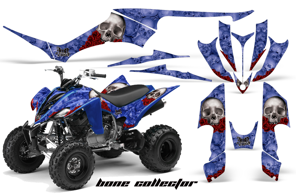 Yamaha Raptor 350 Graphics BoneCollector Blue